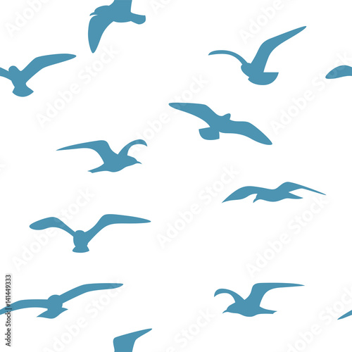Seamless background with birds