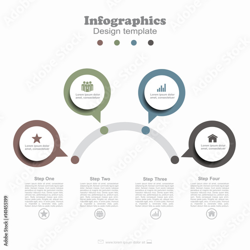 Infographic design template with place for your data. Vector.