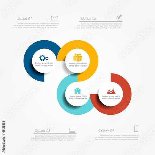 Infographic design template with place for your data. Vector.