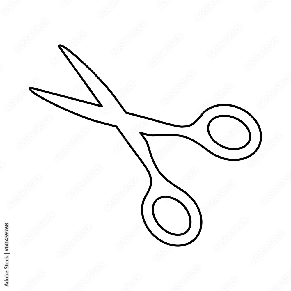 Fototapeta premium Scissors cloth isolated icon vector illustration graphic design