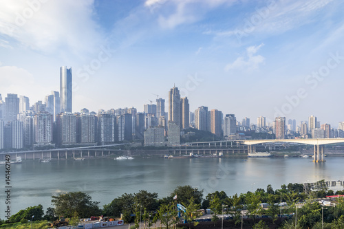 modern panoramic skyline of chongqing，china