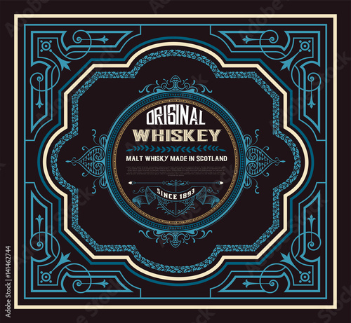 Art-deco Whiskey card