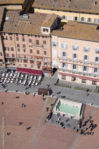 Siena, Italy. Campo Square top view