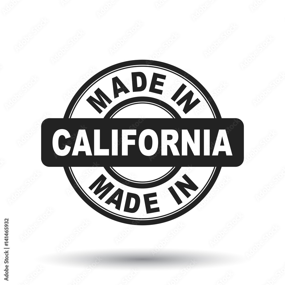 Made in California black stamp. Vector illustration on white background Made in California black stamp. Vector illustration on white background