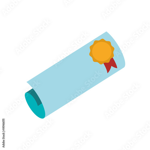 Diploma education certification icon vector illustration graphic design
