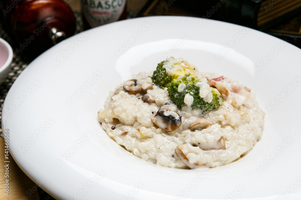 mushroom cream risotto