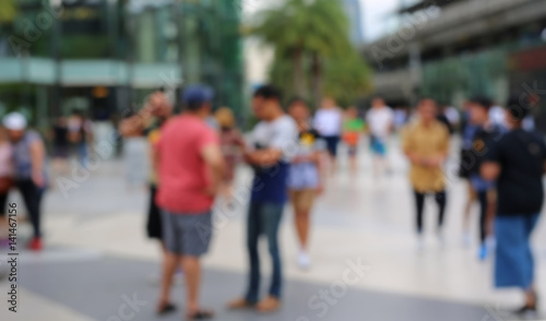 Abstract blurred people walking at shopping center