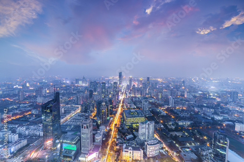 Panoramic cityscape and skyline in nanjing © MyCreative