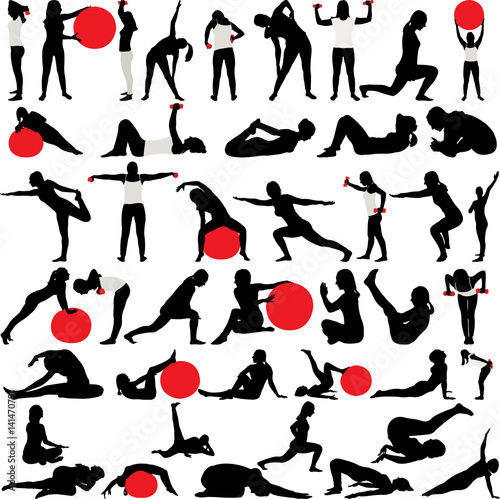 women recreation collection - vector