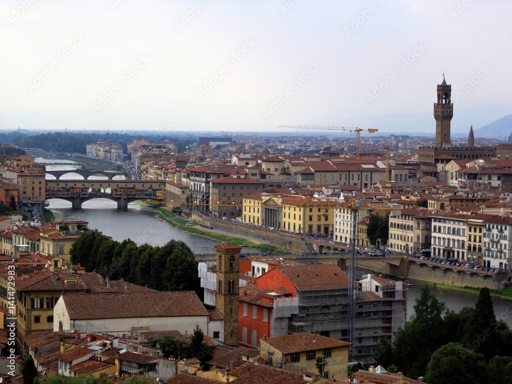 Panorama di Firenze con Ponte Vecchio.