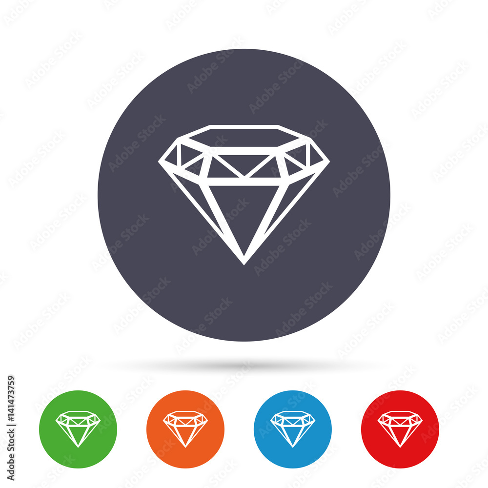 Diamond sign icon. Jewelry symbol. Gem stone. Diamond sign icon. Jewelry symbol. Gem stone.