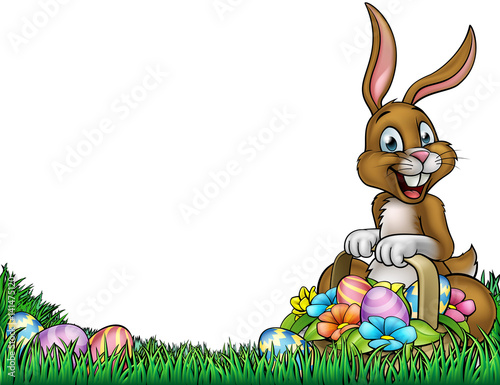 Easter Egg Hunt Bunny Background