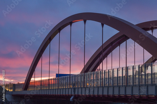 Fototapeta Naklejka Na Ścianę i Meble -  Autobahnbrücke A8 bei Augsburg