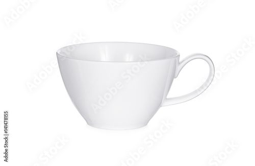 Empty White cup isolated on white background