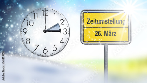 Zeitumstellung 26. März 2107