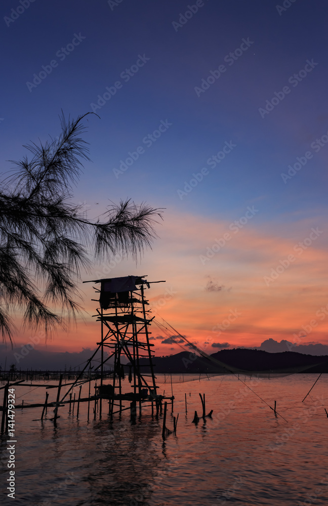 Landscape Sunset Lake Songkhla