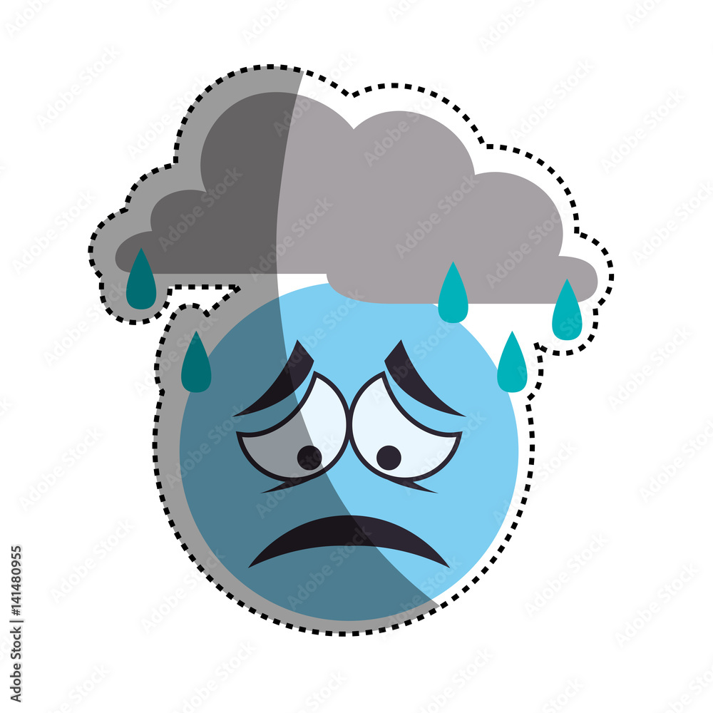 Sad cartoon face icon vector illustration graphic design Sad cartoon face icon vector illustration graphic design