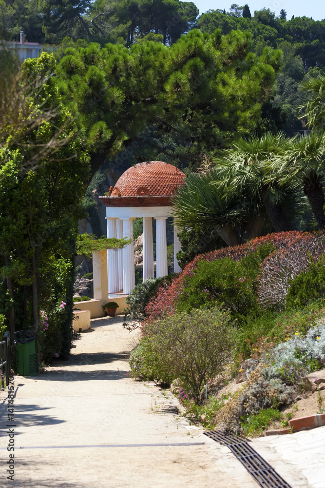 Arbor in a garden in the Mediterranean