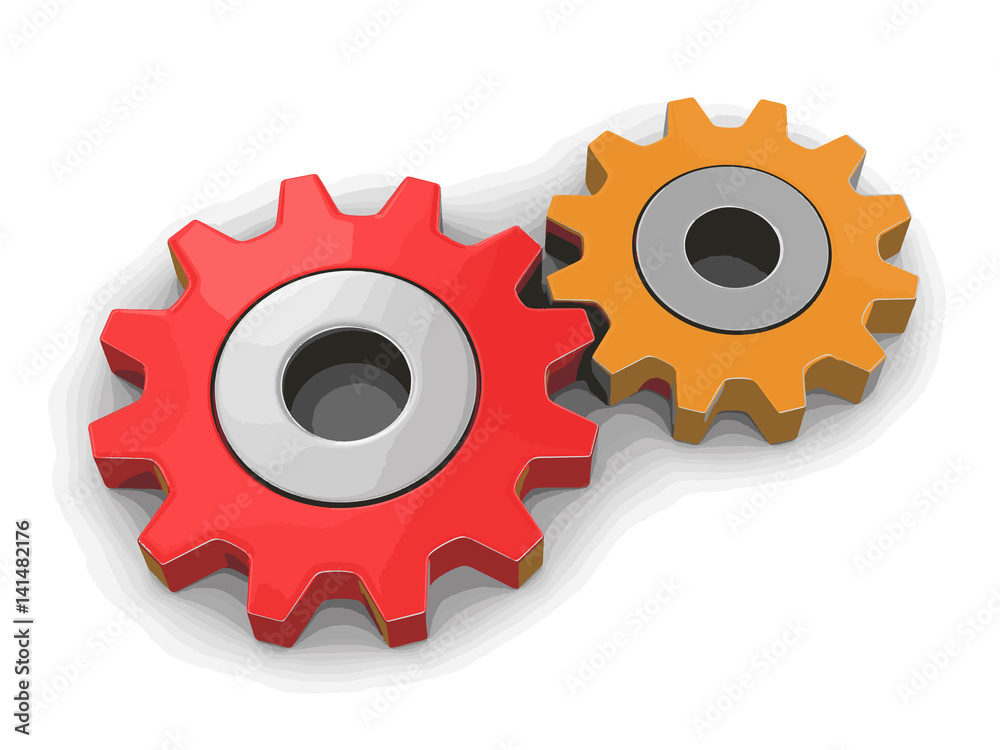 Cogwheels. Image with clipping path Cogwheels. Image with clipping path