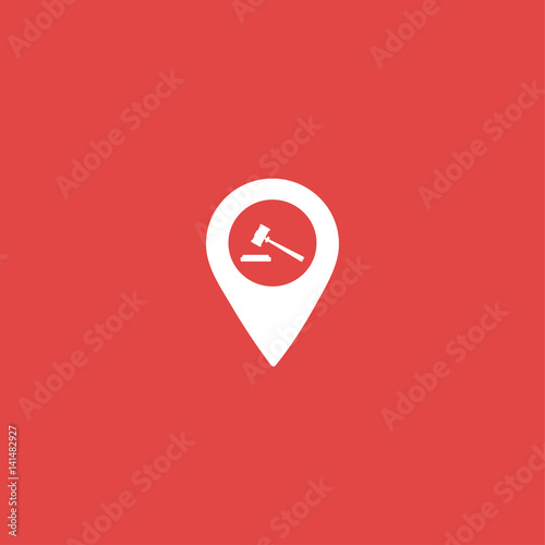 court law icon map pin