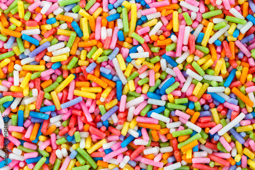 Colorful sprinkles sugar made for topping bakery