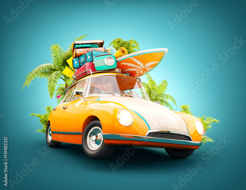 summer travel illustration