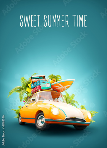 summer travel illustration