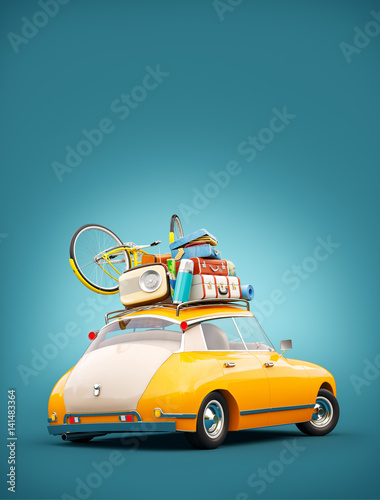 summer travel illustration