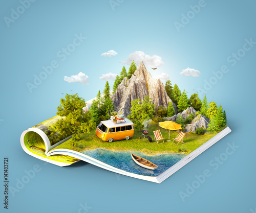 Mountain on pages