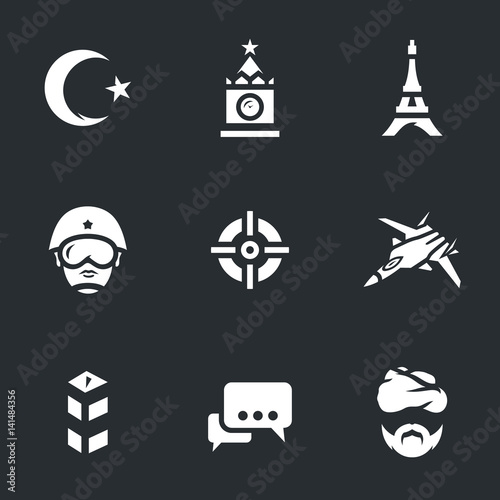 Vector Set of Europe immigration Icons.