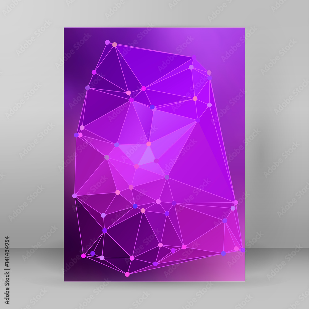 Modern triangle background 3d effect cover page brochure A4 format21 Stock  Vector | Adobe Stock