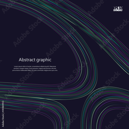 Graphic illustration with geometric pattern. Eps10 Vector illustration.