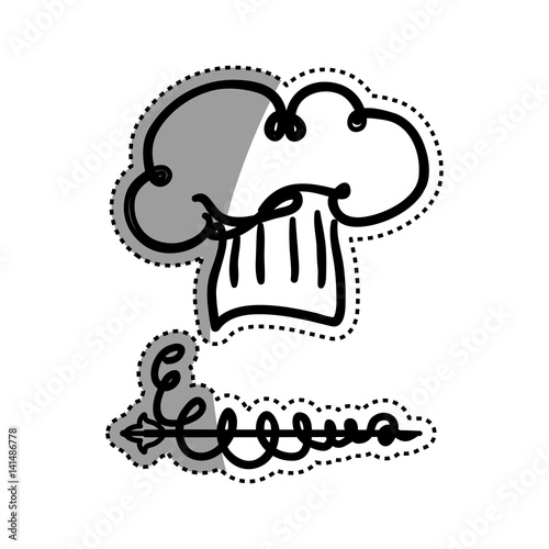 Chef hat symbol icon vector illustration graphic design