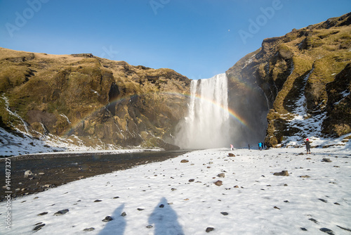 Iceland winter fall landscape, snow, sky - March 2017