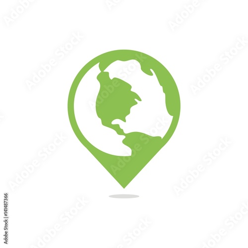 Global pin logo