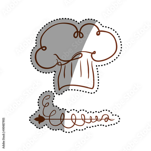 Chef hat symbol icon vector illustration graphic design