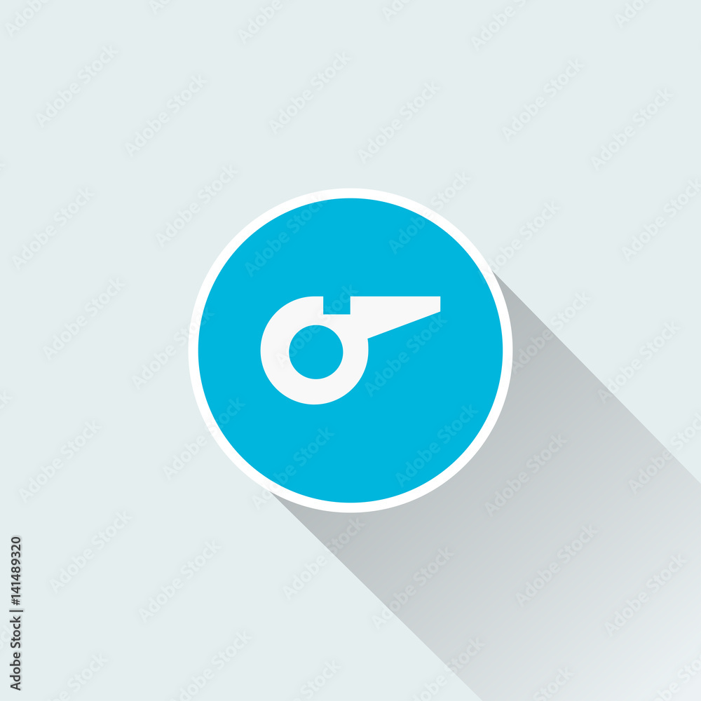 flat whistle icon flat whistle icon