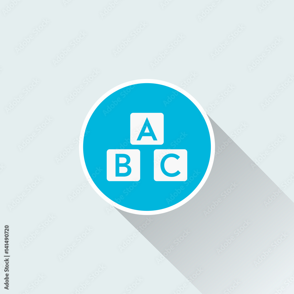 flat abc icon flat abc icon