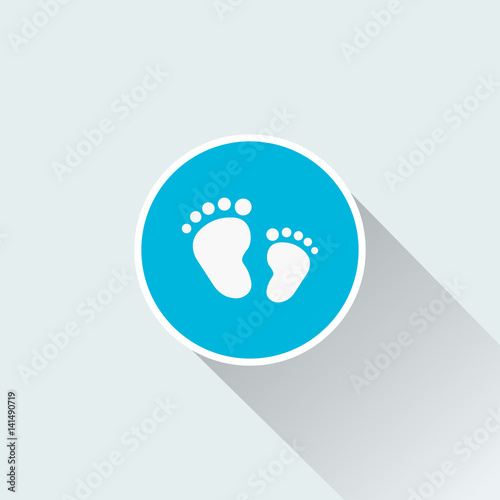 flat foot print icon