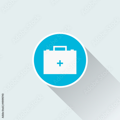 flat doctor bag icon