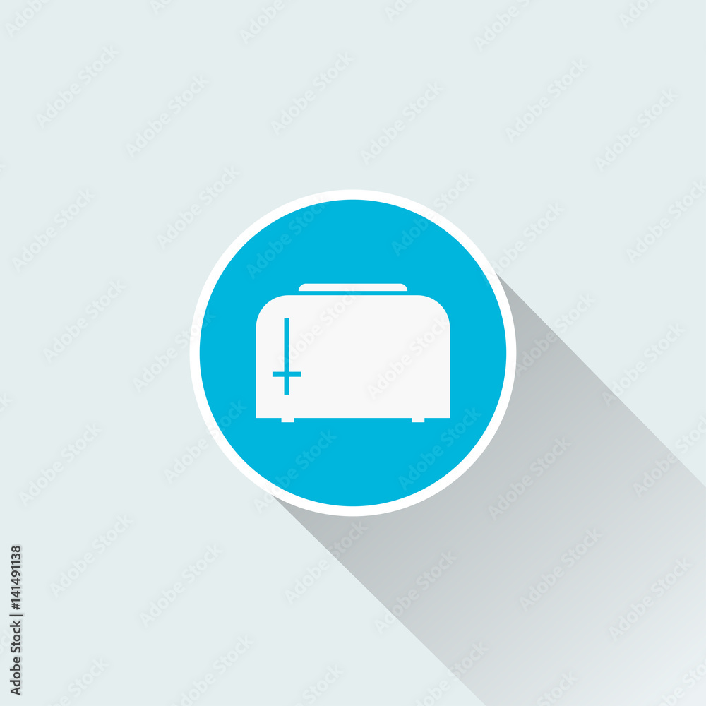 flat toster icon flat toster icon