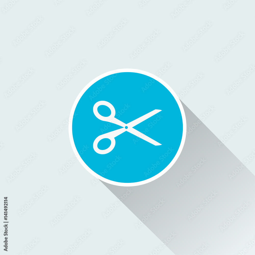 flat scissors symbol icon flat scissors symbol icon