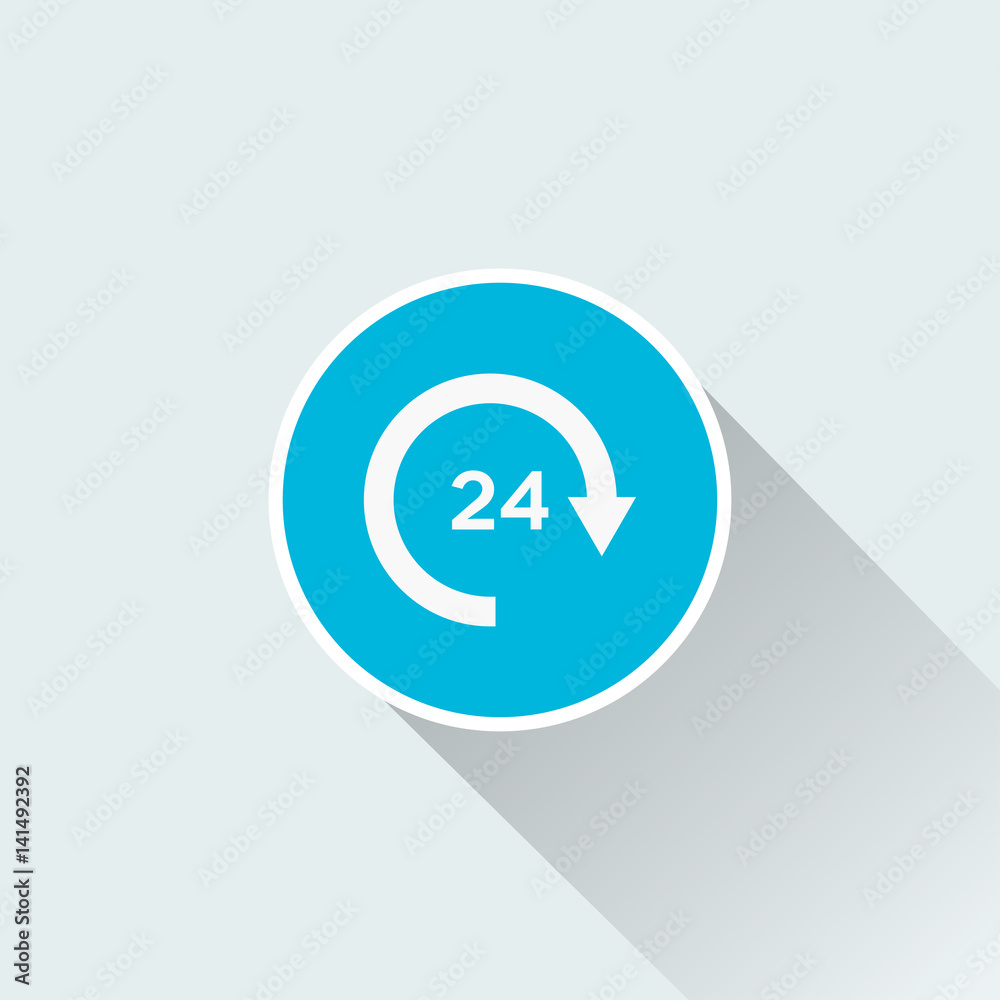 flat 24 hours icon flat 24 hours icon
