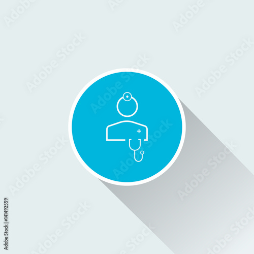 flat doctor Icon. medical sign