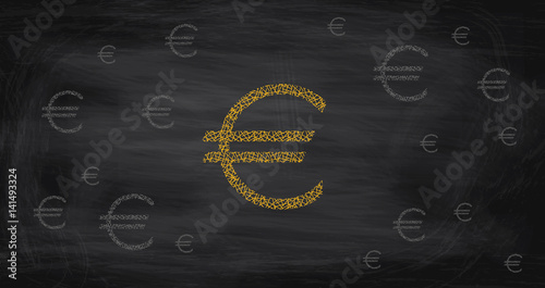 € - Eurozeichen - im Mittelpunkt