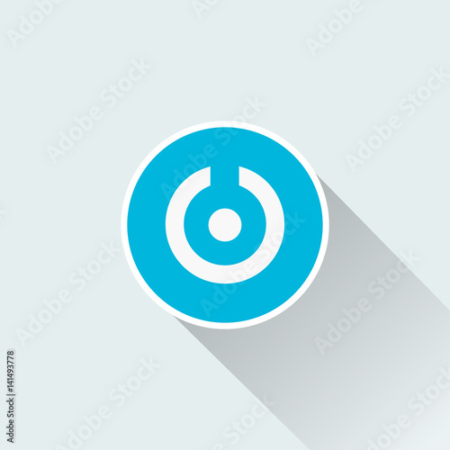 flat power button icon