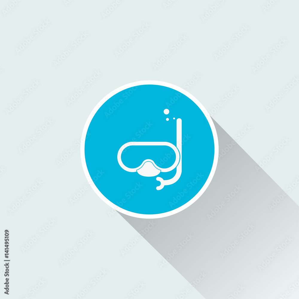 flat dive mask icon flat dive mask icon