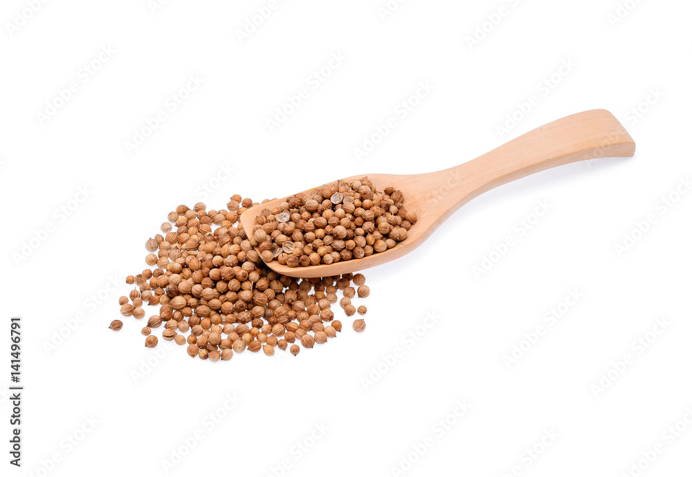 Coriander seeds isolated on white background. Coriander seeds isolated on white background.