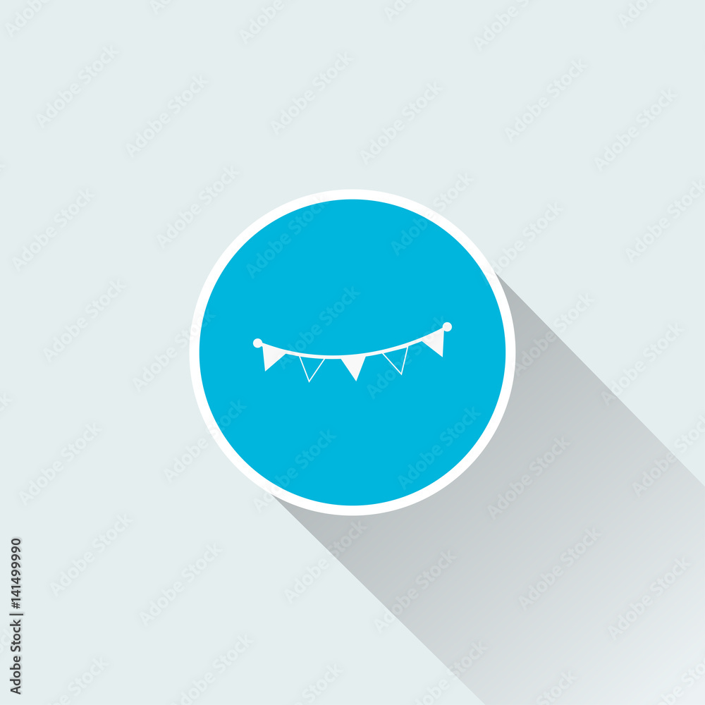 flat birthday flag icon flat birthday flag icon