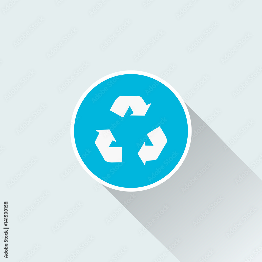 flat recycle icon flat recycle icon